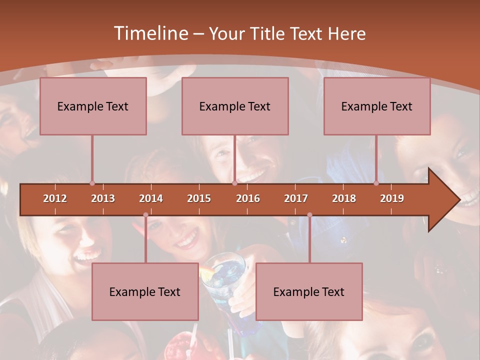 A Group Of People Are Posing For A Picture PowerPoint Template