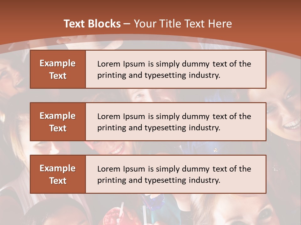 A Group Of People Are Posing For A Picture PowerPoint Template