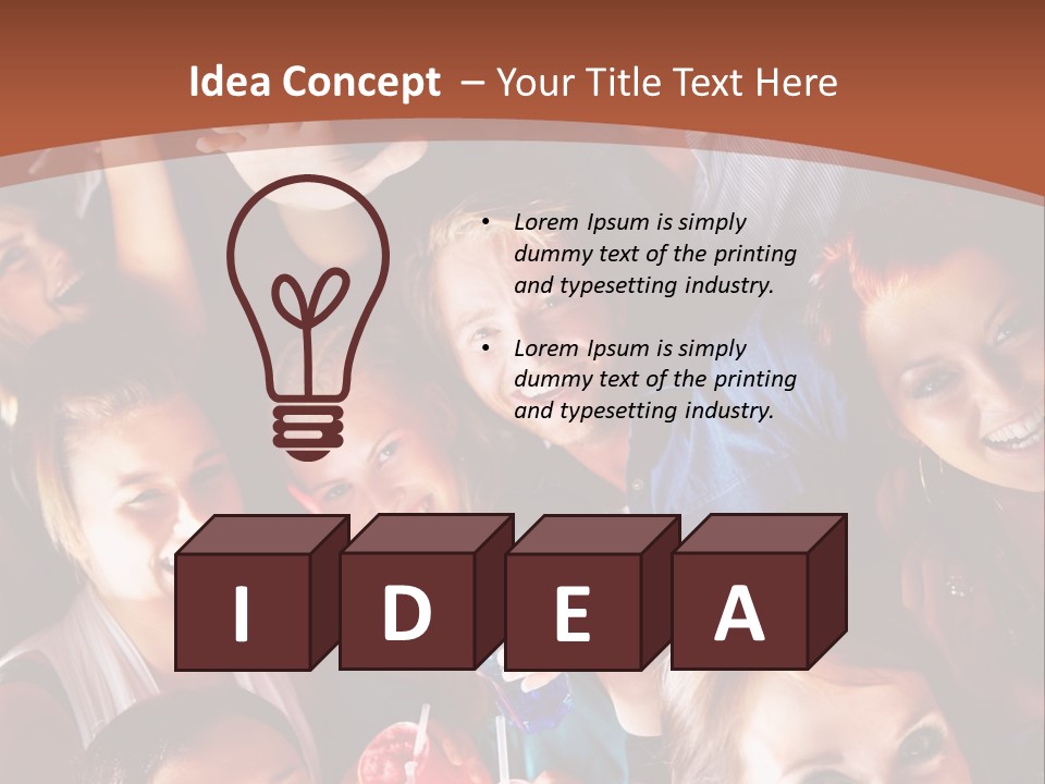 A Group Of People Are Posing For A Picture PowerPoint Template