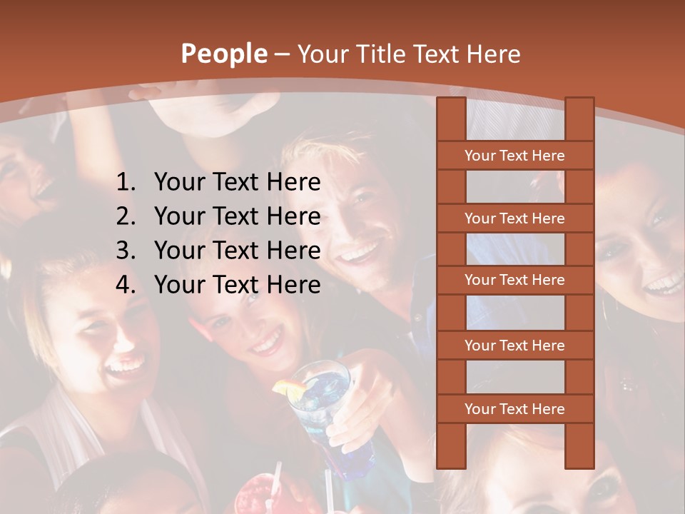 A Group Of People Are Posing For A Picture PowerPoint Template