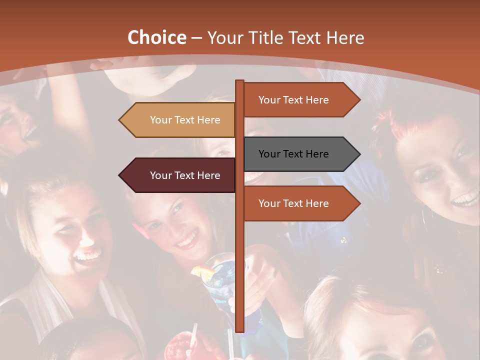 A Group Of People Are Posing For A Picture PowerPoint Template