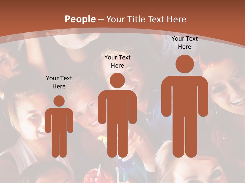 A Group Of People Are Posing For A Picture PowerPoint Template