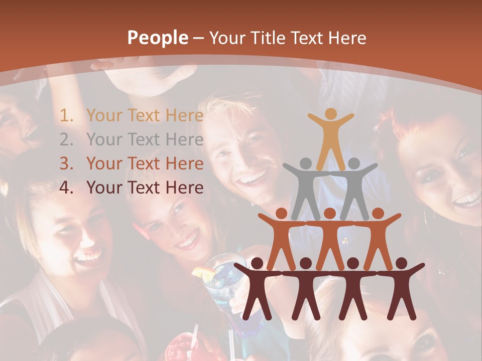 A Group Of People Are Posing For A Picture PowerPoint Template
