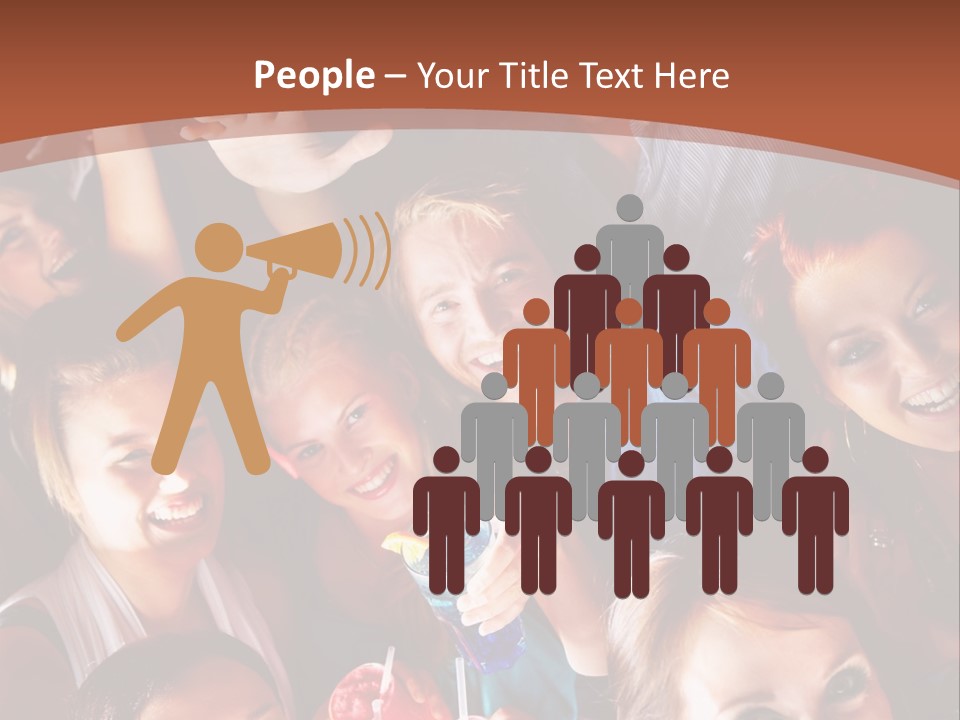 A Group Of People Are Posing For A Picture PowerPoint Template