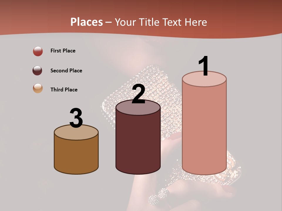 A Woman Holding A Cell Phone In Her Hand PowerPoint Template