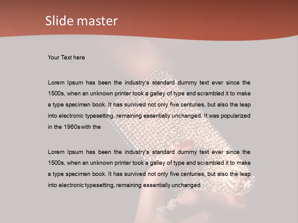 A Woman Holding A Cell Phone In Her Hand PowerPoint Template