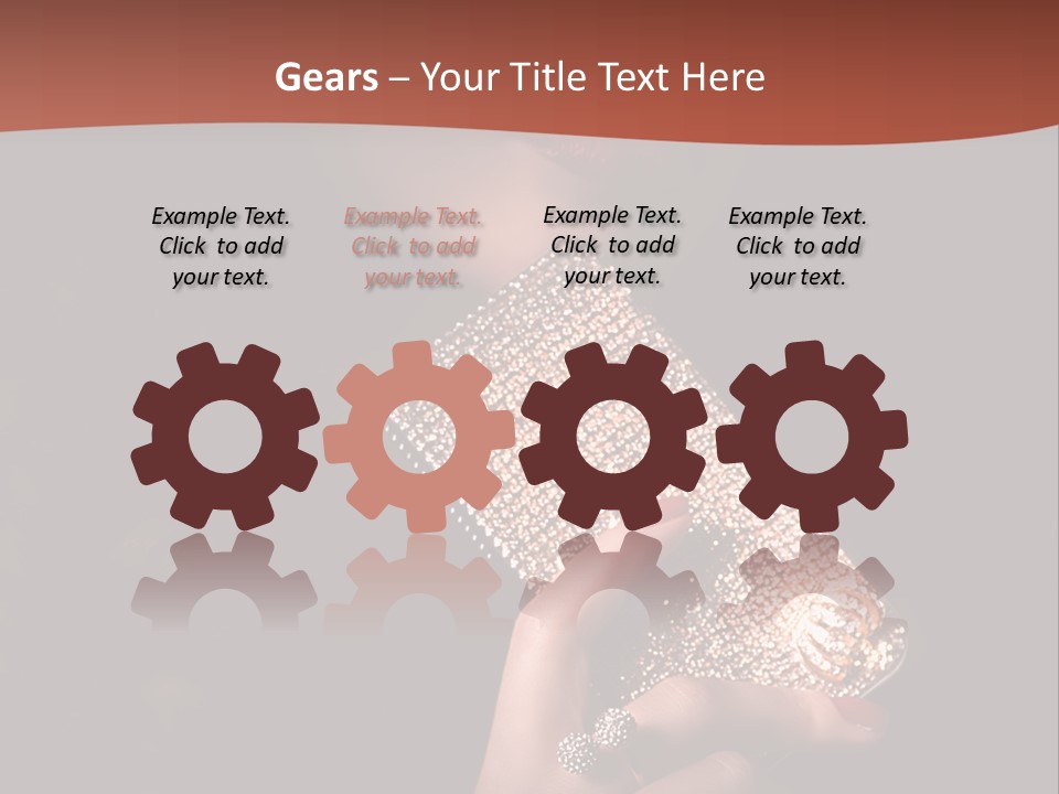A Woman Holding A Cell Phone In Her Hand PowerPoint Template