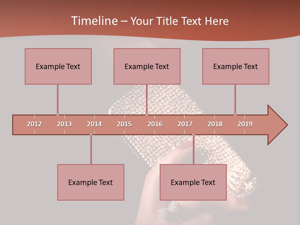 A Woman Holding A Cell Phone In Her Hand PowerPoint Template