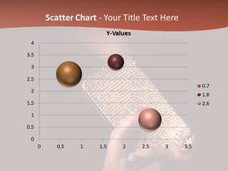 A Woman Holding A Cell Phone In Her Hand PowerPoint Template