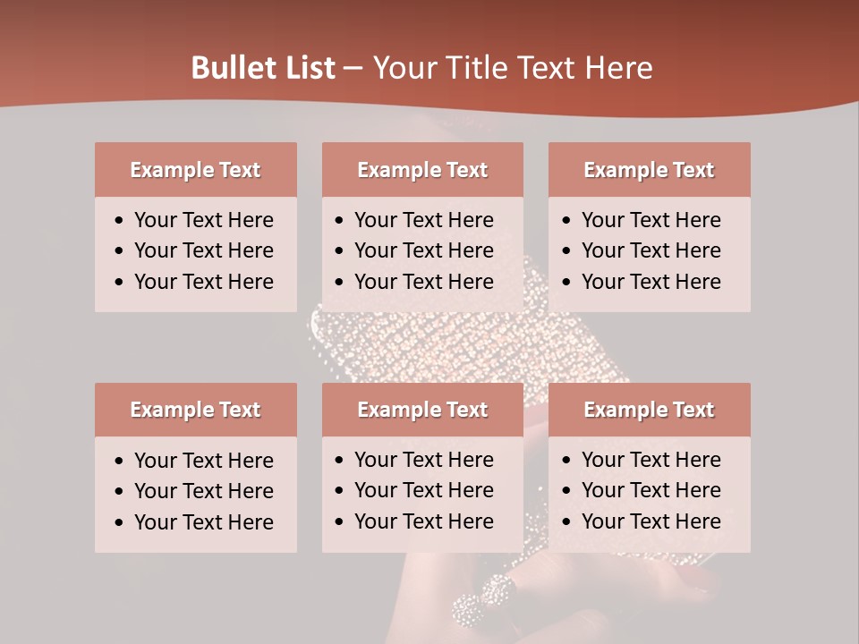 A Woman Holding A Cell Phone In Her Hand PowerPoint Template