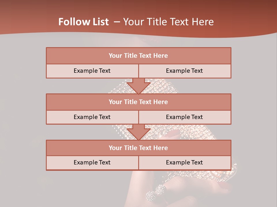 A Woman Holding A Cell Phone In Her Hand PowerPoint Template