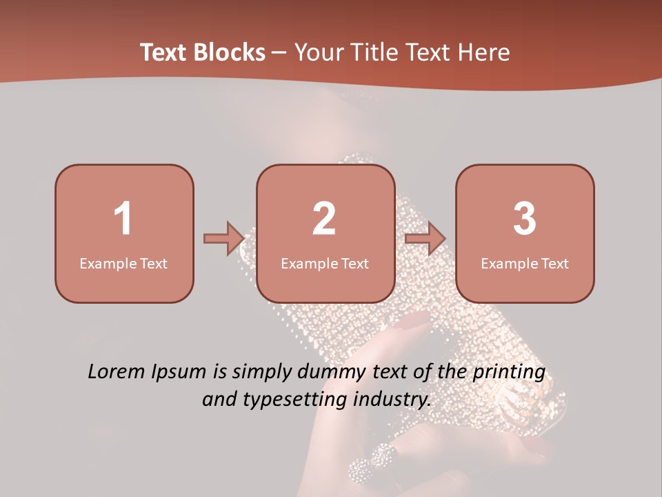 A Woman Holding A Cell Phone In Her Hand PowerPoint Template