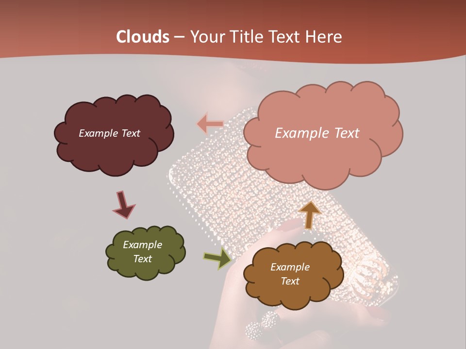 A Woman Holding A Cell Phone In Her Hand PowerPoint Template