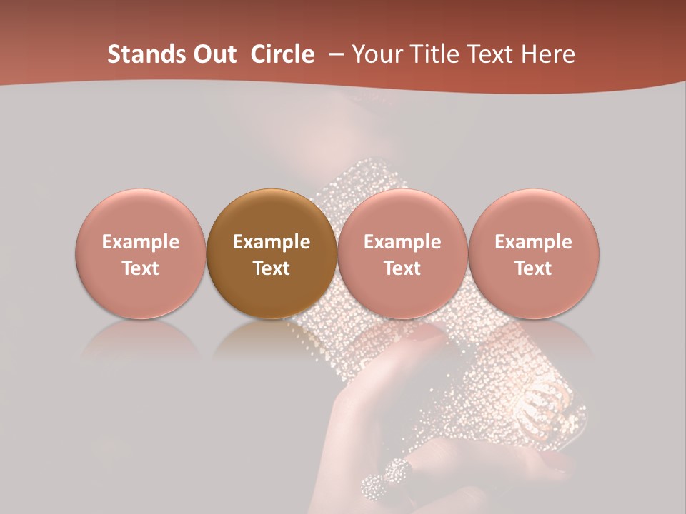 A Woman Holding A Cell Phone In Her Hand PowerPoint Template