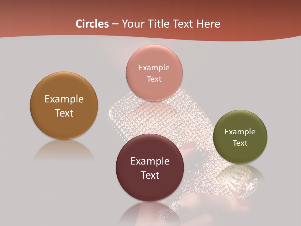 A Woman Holding A Cell Phone In Her Hand PowerPoint Template