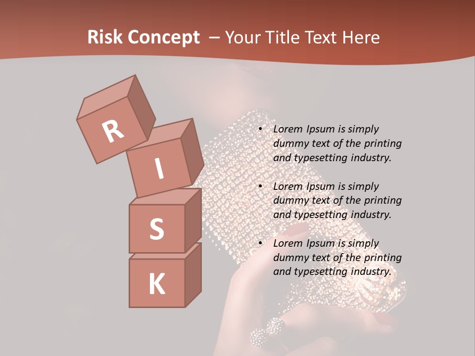 A Woman Holding A Cell Phone In Her Hand PowerPoint Template