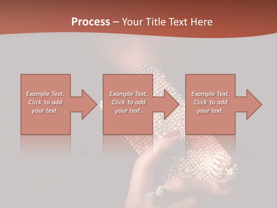 A Woman Holding A Cell Phone In Her Hand PowerPoint Template