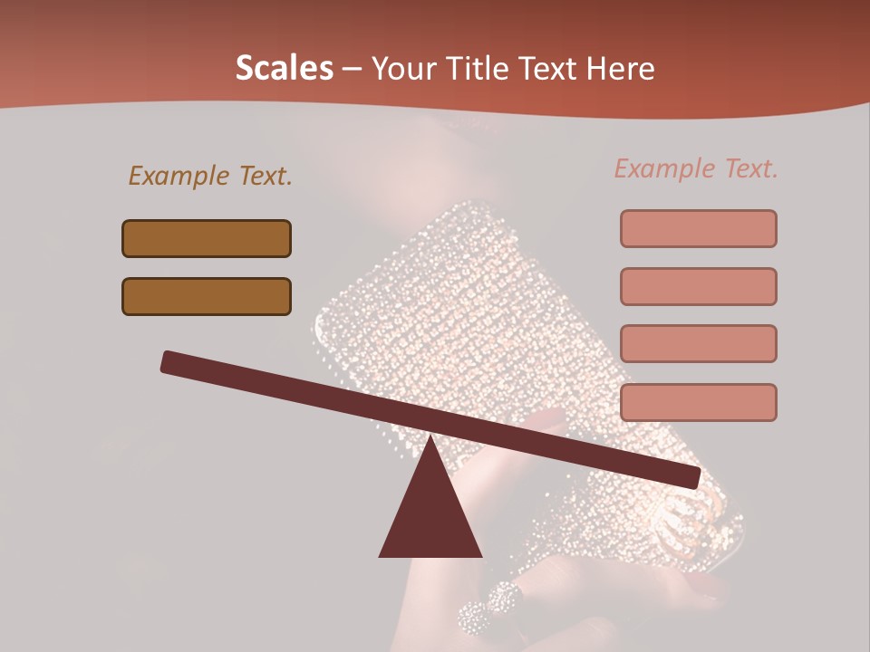 A Woman Holding A Cell Phone In Her Hand PowerPoint Template