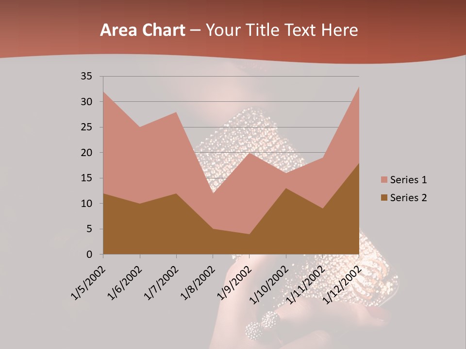 A Woman Holding A Cell Phone In Her Hand PowerPoint Template