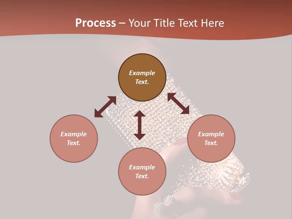 A Woman Holding A Cell Phone In Her Hand PowerPoint Template