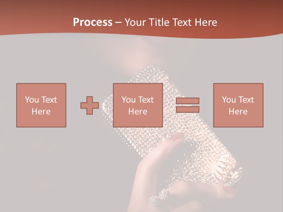 A Woman Holding A Cell Phone In Her Hand PowerPoint Template