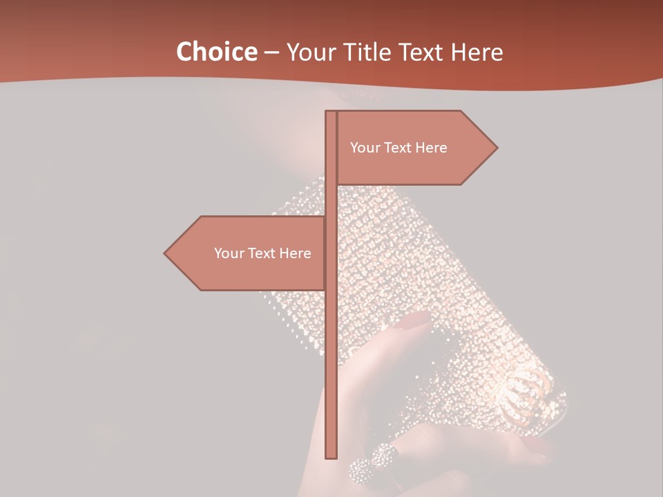 A Woman Holding A Cell Phone In Her Hand PowerPoint Template