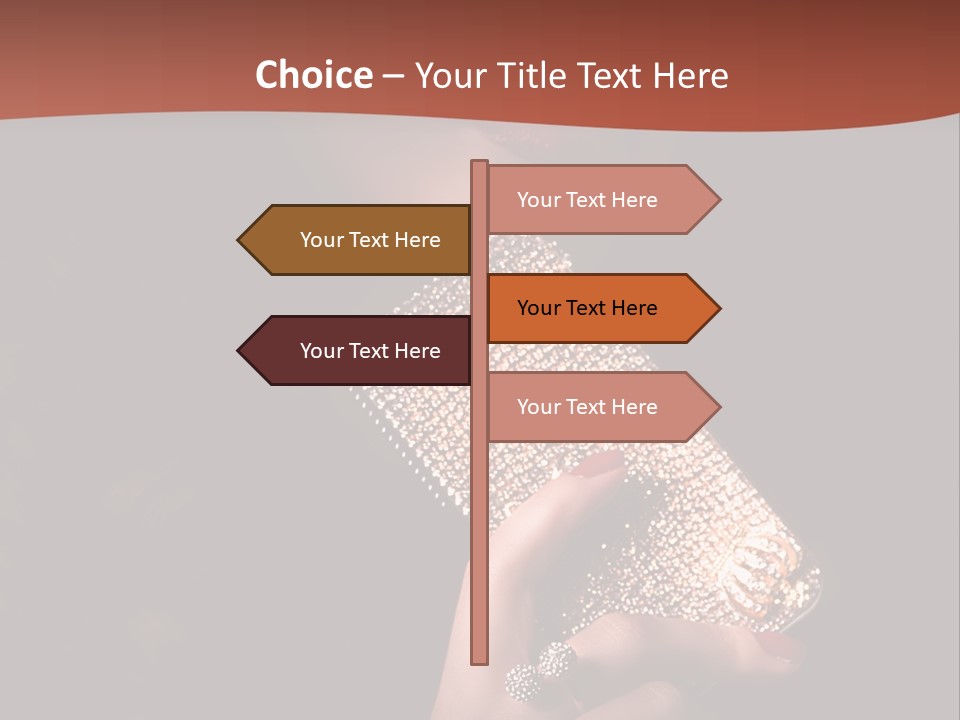 A Woman Holding A Cell Phone In Her Hand PowerPoint Template