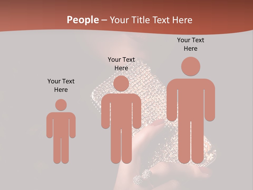 A Woman Holding A Cell Phone In Her Hand PowerPoint Template