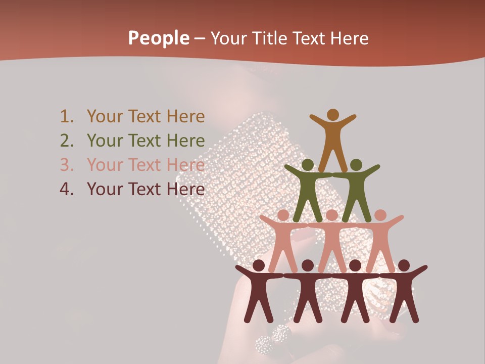 A Woman Holding A Cell Phone In Her Hand PowerPoint Template