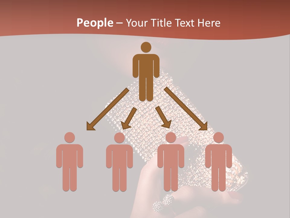 A Woman Holding A Cell Phone In Her Hand PowerPoint Template