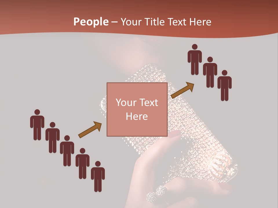 A Woman Holding A Cell Phone In Her Hand PowerPoint Template