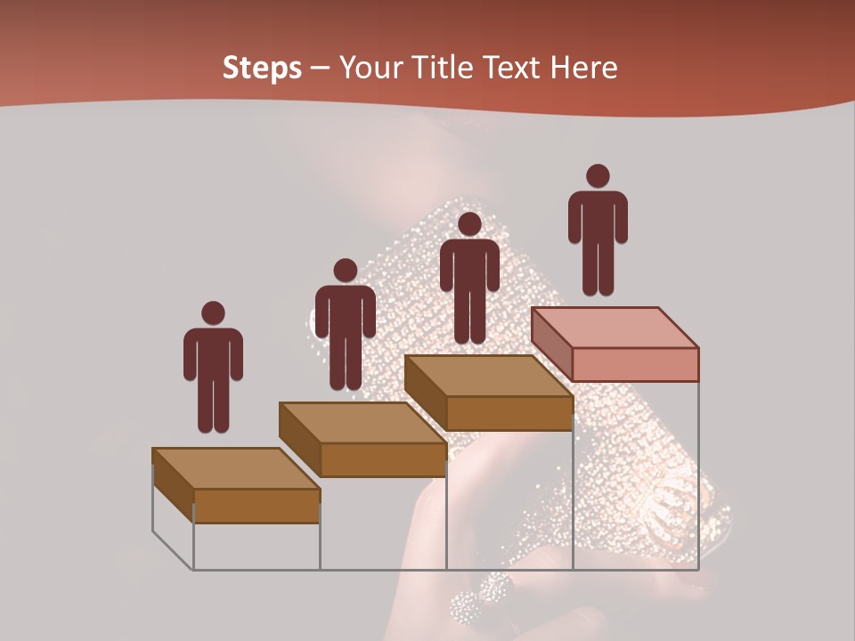 A Woman Holding A Cell Phone In Her Hand PowerPoint Template