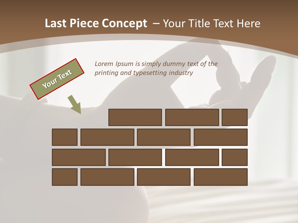 A Woman Sitting On A Bed With Her Hands In The Air PowerPoint Template