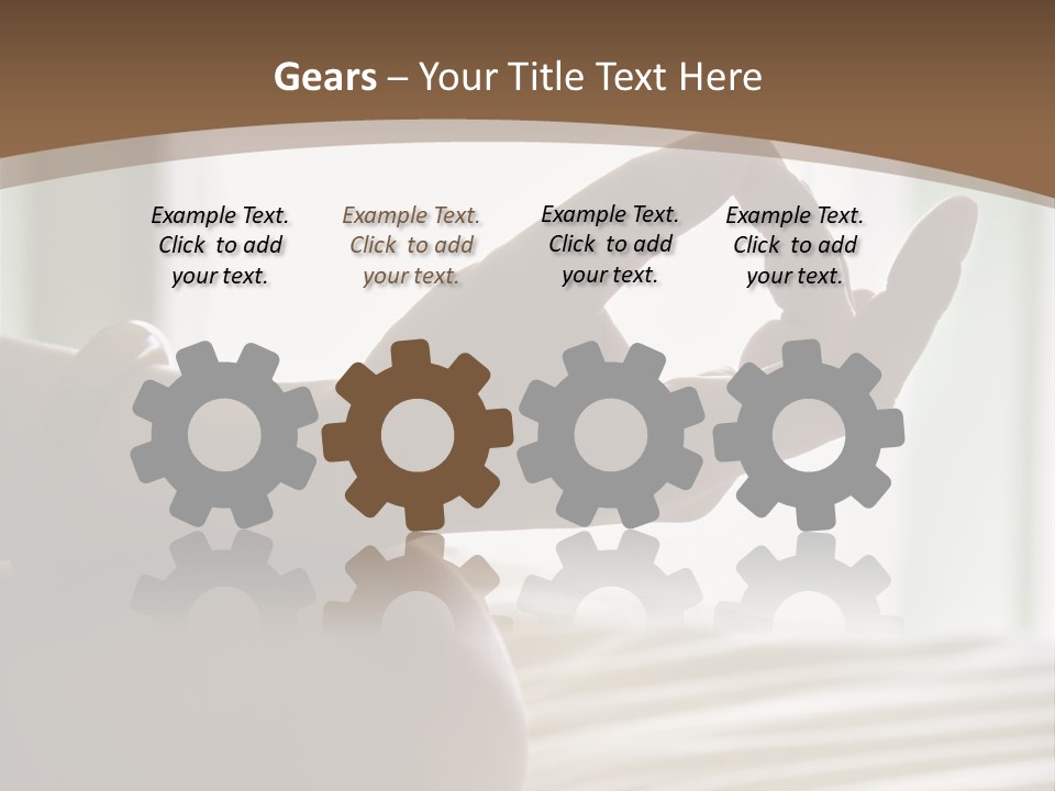 A Woman Sitting On A Bed With Her Hands In The Air PowerPoint Template