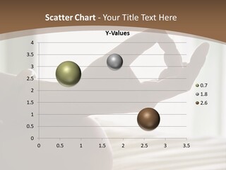 A Woman Sitting On A Bed With Her Hands In The Air PowerPoint Template