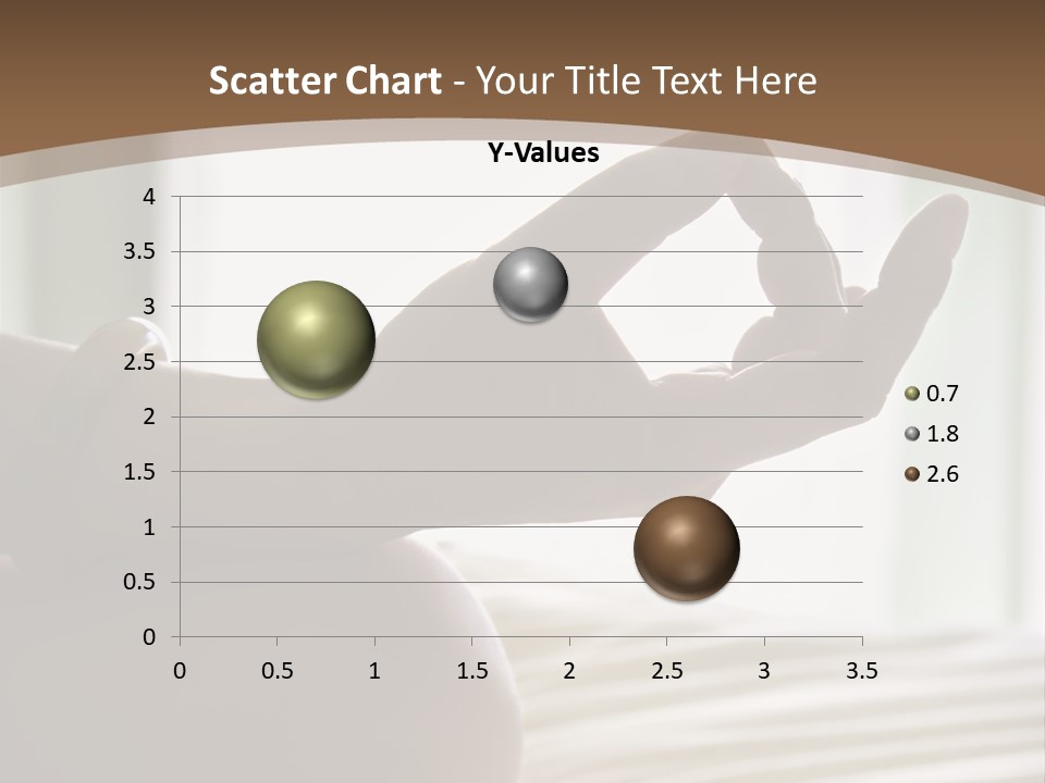 A Woman Sitting On A Bed With Her Hands In The Air PowerPoint Template