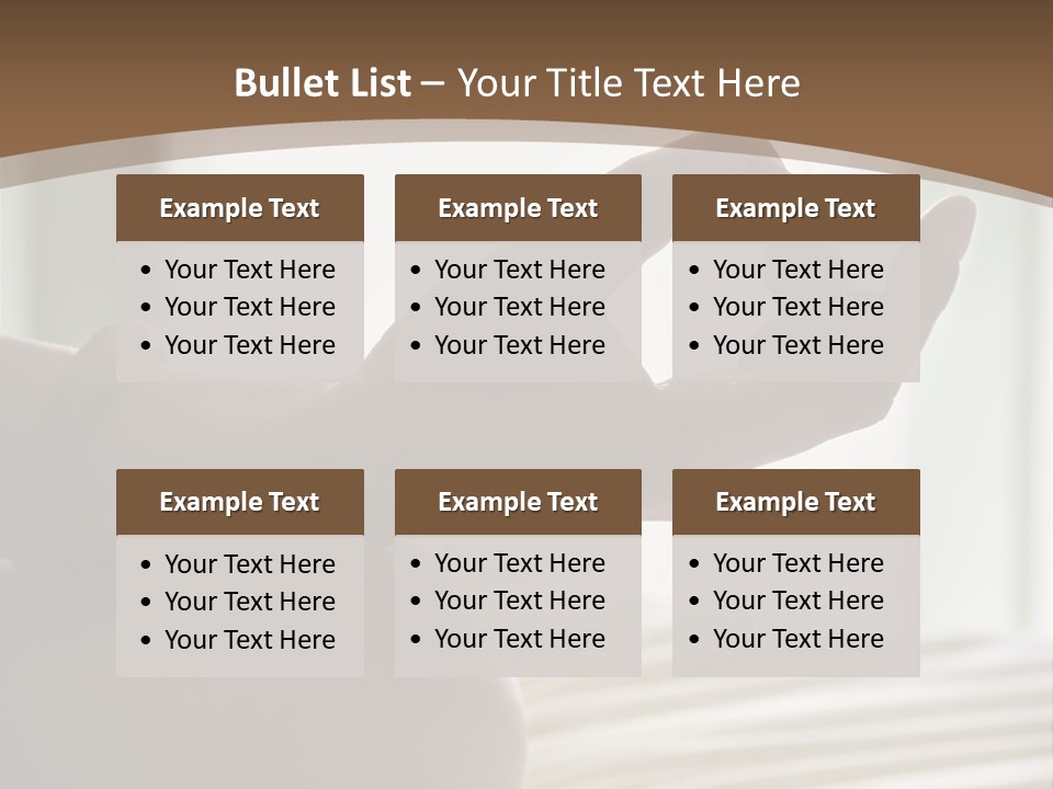 A Woman Sitting On A Bed With Her Hands In The Air PowerPoint Template