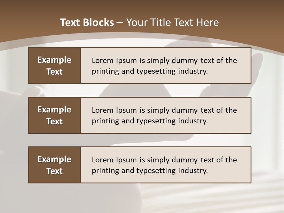 A Woman Sitting On A Bed With Her Hands In The Air PowerPoint Template