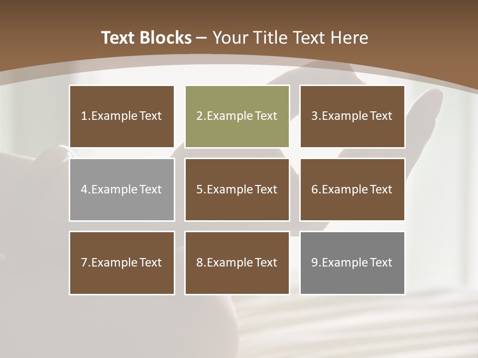 A Woman Sitting On A Bed With Her Hands In The Air PowerPoint Template