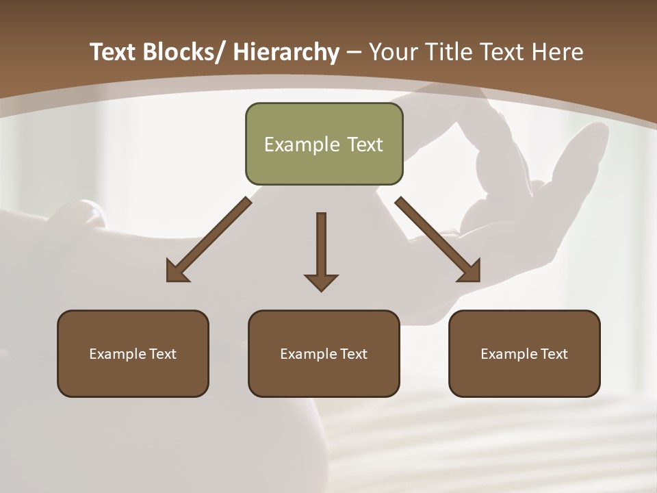 A Woman Sitting On A Bed With Her Hands In The Air PowerPoint Template