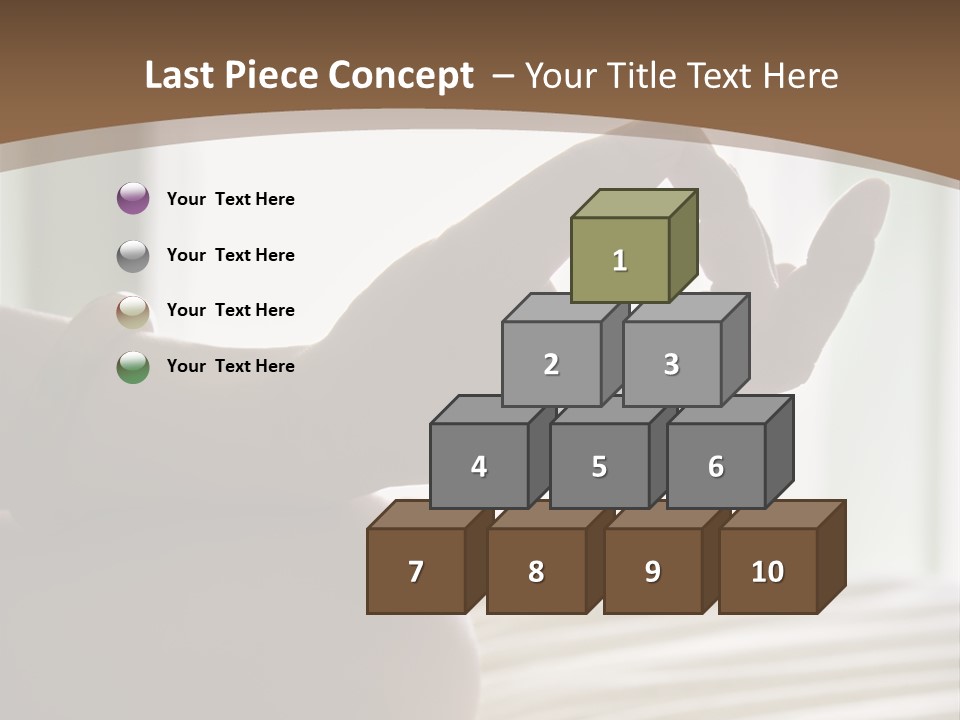 A Woman Sitting On A Bed With Her Hands In The Air PowerPoint Template