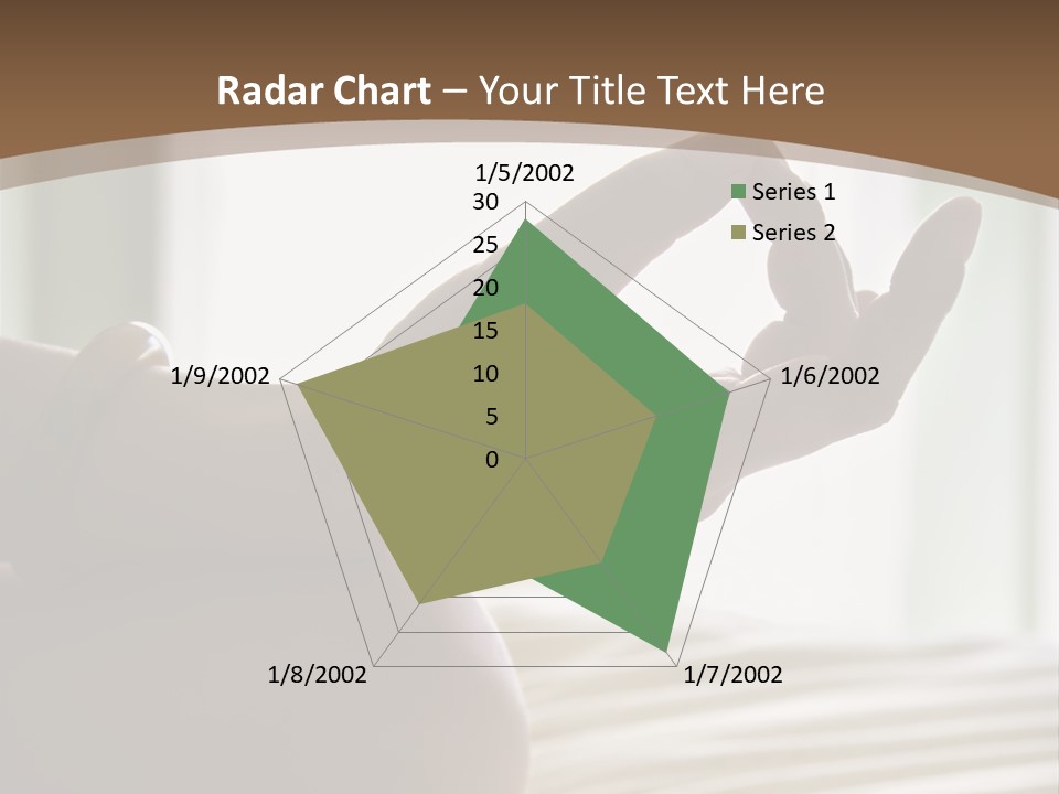 A Woman Sitting On A Bed With Her Hands In The Air PowerPoint Template