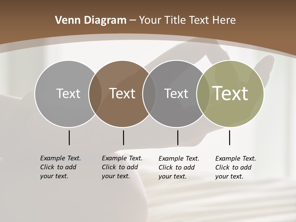 A Woman Sitting On A Bed With Her Hands In The Air PowerPoint Template