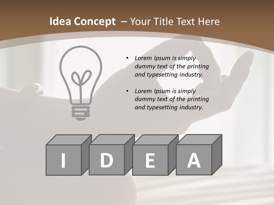 A Woman Sitting On A Bed With Her Hands In The Air PowerPoint Template