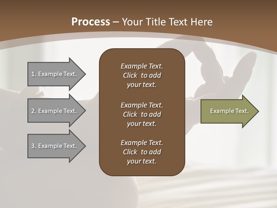 A Woman Sitting On A Bed With Her Hands In The Air PowerPoint Template