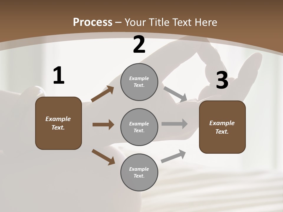 A Woman Sitting On A Bed With Her Hands In The Air PowerPoint Template