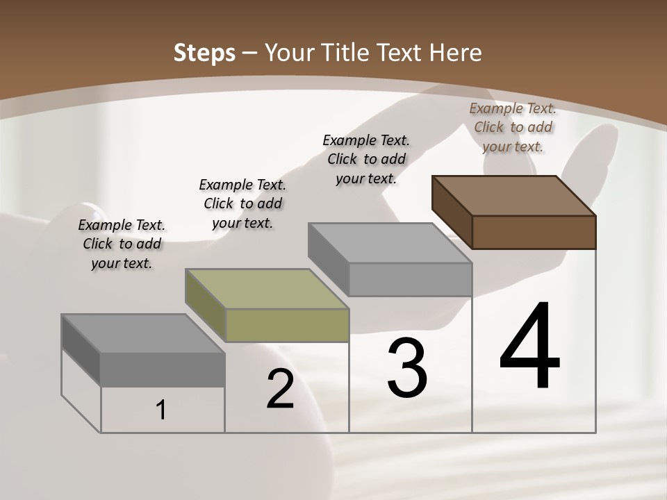 A Woman Sitting On A Bed With Her Hands In The Air PowerPoint Template