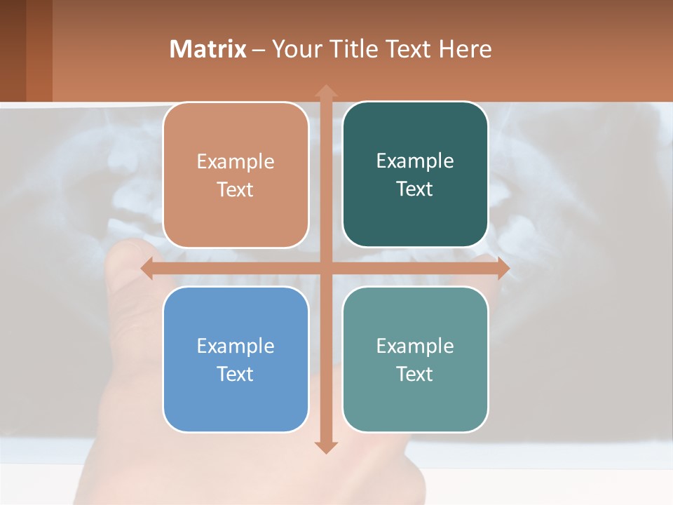 A Person Holding Their Hand Up In Front Of A X - Ray PowerPoint Template