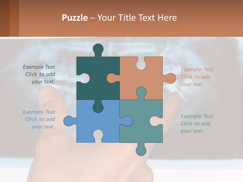 A Person Holding Their Hand Up In Front Of A X - Ray PowerPoint Template