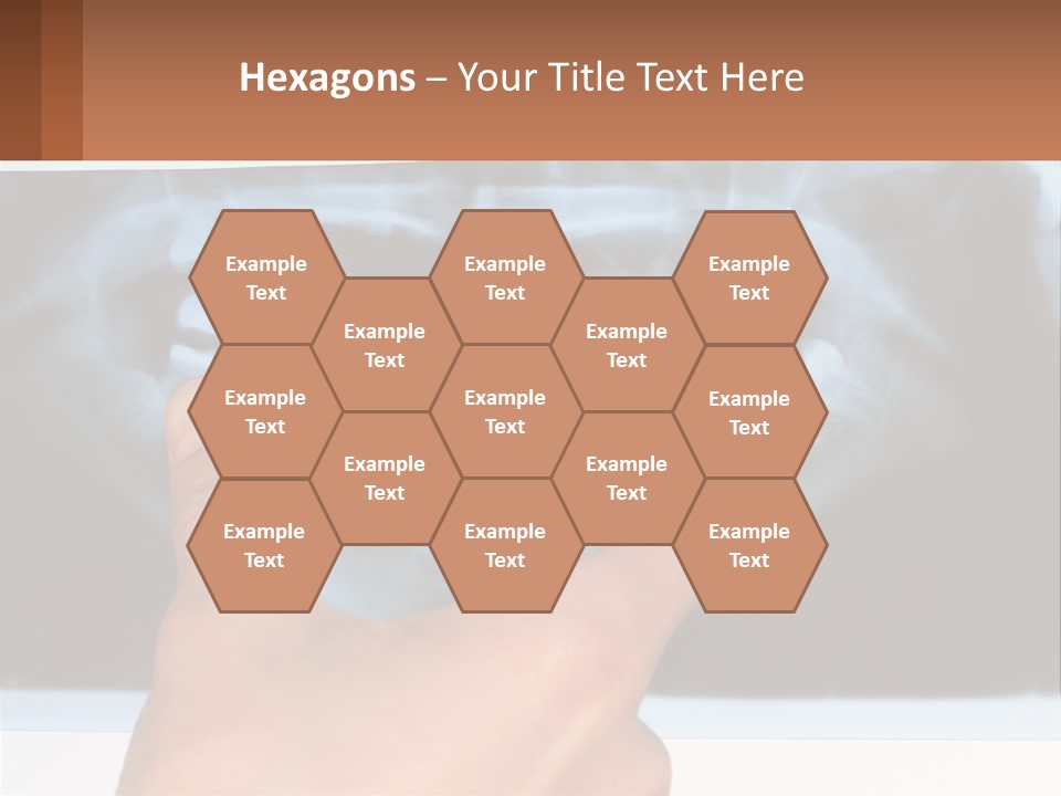 A Person Holding Their Hand Up In Front Of A X - Ray PowerPoint Template